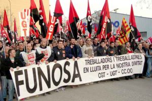 Imágenes de la manifestación de los trabajadores de FUNOSA