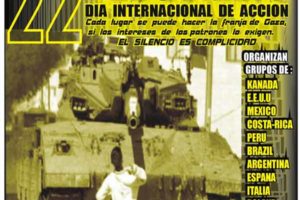 22 de octubre, día internacional de acción anarquista en solidaridad con Palestina : el cartel
