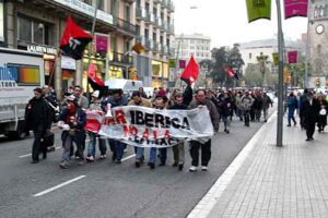 Imagenes de la manifestación de los trabajadores de IAR IBERICA