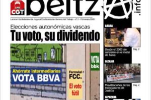Por la abstención, editorial de Beltza, órgano de expresión de la CGT de Euskadi