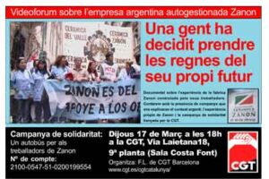 Solidaridad con los trabajador@s argentin@s que están recuperando empresas y  haciendolas funcionar en lugar de dejarse llevar a una situación de miseria.