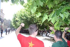 Manifestación y huelga de los trabajadores de la antigua Unidad Hermética del Valles