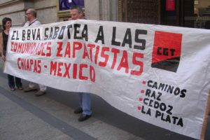 PROTESTA EN MADRID CONTRA EL  BBVA