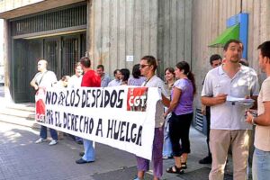 Imágenes de la concentración de CGT en Valladolid por la readmisión de Angel Luis