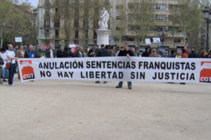 Concentración de CGT en Madrid por la Anulación de las Sentencias franquistas (Fotogalería)