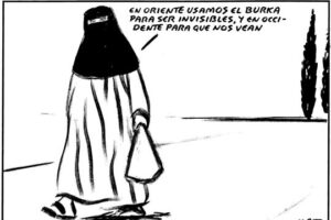 25.10.06 El Roto. «En oriente usamos el burka para ser invisibles, y en occidente para que nos vean»