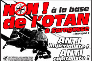 CNT Francia programa acciones de solidaridad con la manifestación de Zaragoza contra la base de la OTAN
