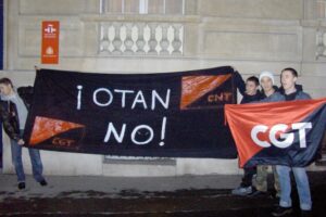 Acciones en Francia en solidaridad con la manifestación anti-OTAN de Zaragoza