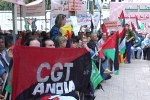 Una delegación catalana asiste al Primero de Mayo en Palestina en solidaridad con los sindicalistas palestinos