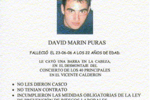 Concentración contra los accidentes laborales y en recuerdo de David Marín.