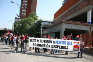 Un centenar de militantes de CGT se manifiesta contra la represión sindical en Wagons Lits