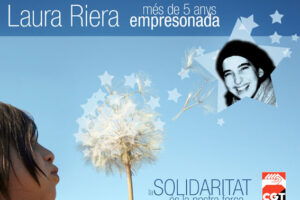 Concentración de apoyo a Laura Riera en Terrassa