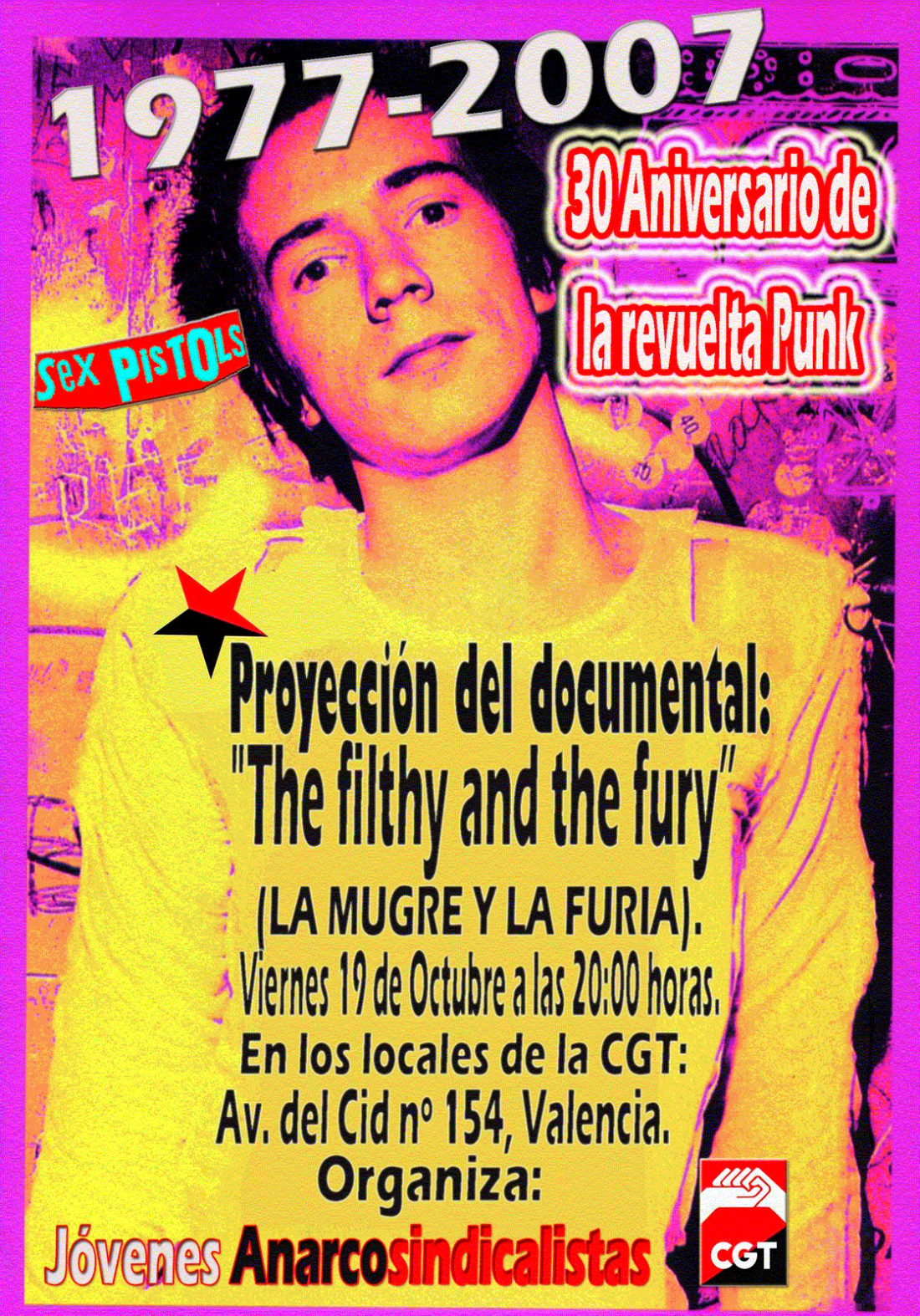 Proyección del documental «The filth and the fury” (LA MUGRE Y LA FURIA).