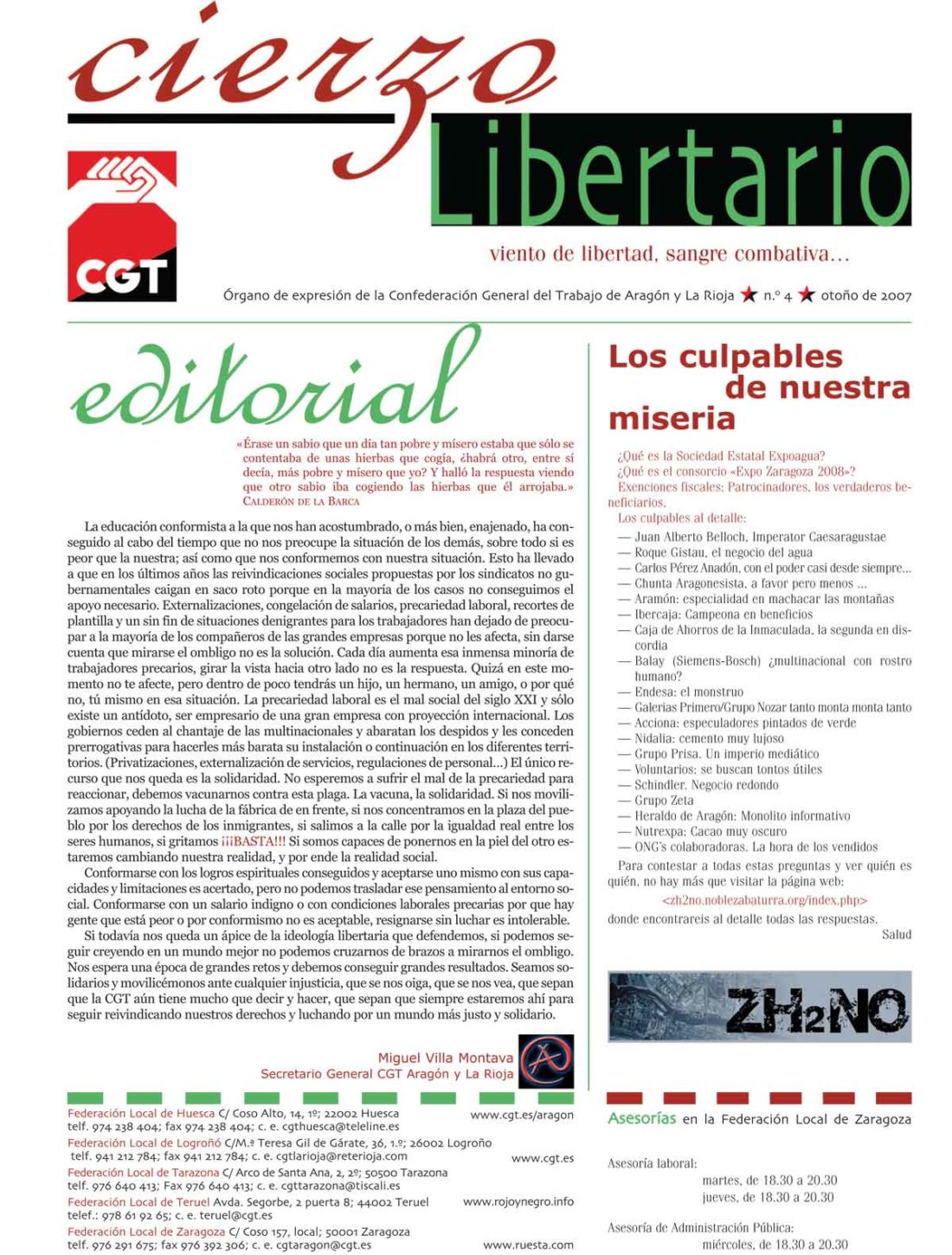 Cierzo Libertario 4 – Otoño 2007