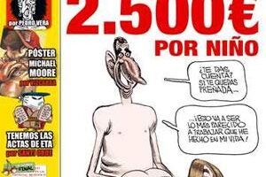 Los autores de la caricatura de los Príncipes en ’El Jueves’, condenados a pagar 3.000 euros