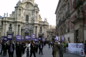 Concentración contra la violencia machista en Murcia