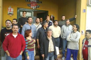 Decenas de militantes de CGT okupan un local en Marbella para reclamar el Patrimonio Sindical Acumulado