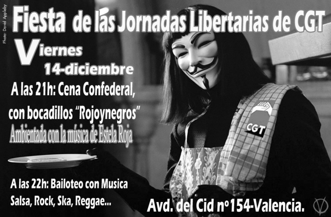 Fiesta de las Jornadas Libertarias de CGT en Valencia.