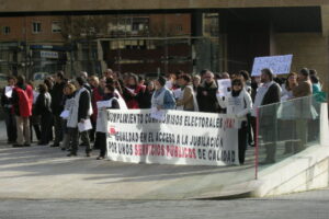 Los empleados Públicos de Salamanca se manifiestan ante la visita del ministro Caldera