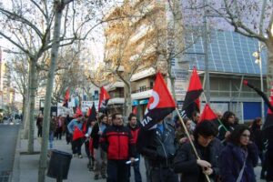 Crónica de la manifestación CNT-AIT en Terrassa 9 febrero 2008