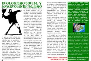 Murcia. Jornadas Libertarias. Hoy martes 11 de marzo el militante ecologista LUÍS GONZÁLEZ ofrecerá la charla coloquio