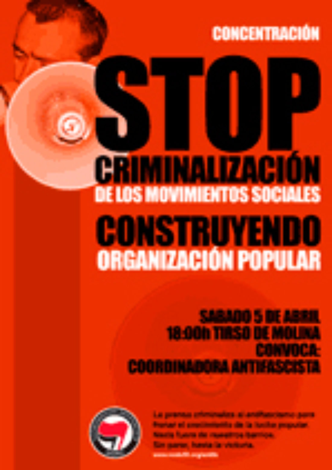 Madrid : concentración contra la criminalización de los Movimientos Sociales