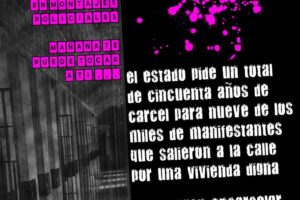 Madrid, 24 de mayo : manifestación en apoyo a lxs detenidxs por una vivienda digna