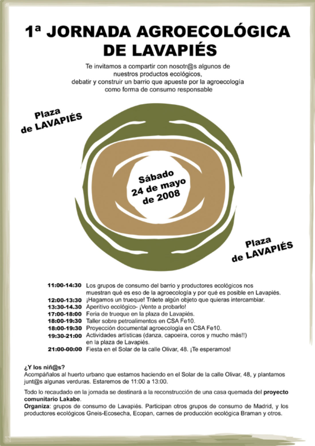 Madrid, 24 de mayo : 1ª Jornada Agroecológica de Lavapiés