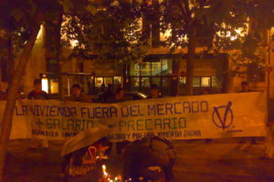 Abortada por las fuerzas represivas la dormida de Vde Vivienda frente al Ministerio