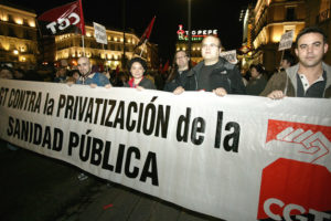 CGT denuncia el proceso de privatización de la sanidad pública madrileña