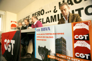 CGT denuncia la política de destrucción y precarización del empleo en el BBVA