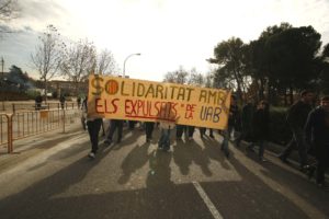 Imágenes de la manifestación de hoy en Madrid en apoyo a los represaliados contra el Plan Bolonia