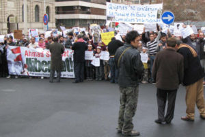 Imágenes de la concentración de apoyo a Gaza el pasado sábado en Alicante