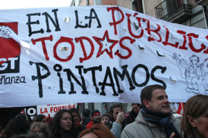En el segundo día de huelga en la educación infantil madrileña miles de personas toman la calle