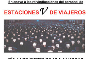 Madrid, 14 de enero : concentración de CGT en apoyo a las reivindicaciones del personal de Estaciones de Viajeros