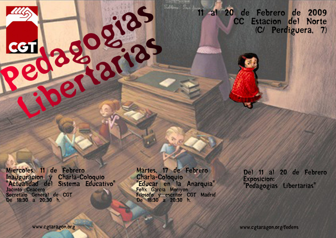 Exposición «Pedagogías Libertarias» en Zaragoza. 11 al 20 de febrero