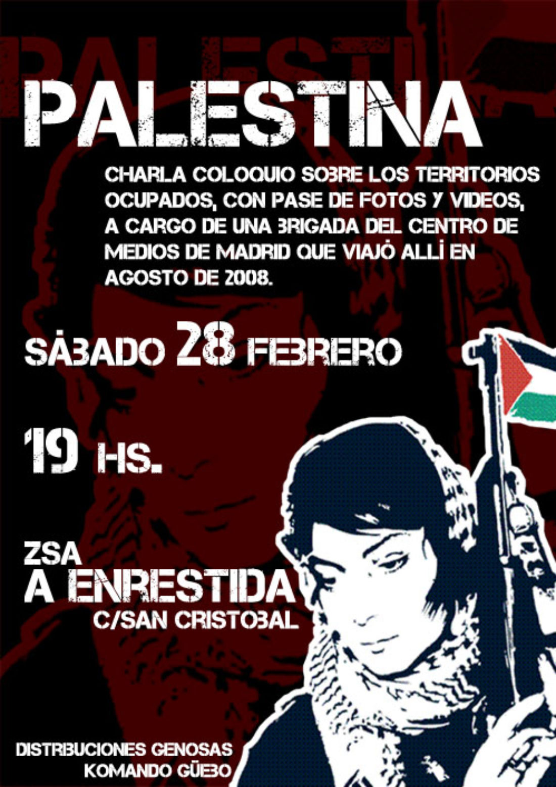 Zaragoza, 28 de febrero : Charla sobre Palestina