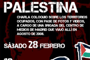 Zaragoza, 28 de febrero : Charla sobre Palestina
