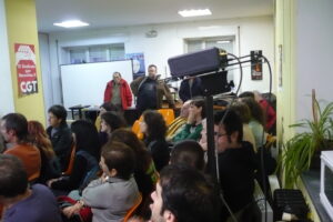 Lucio Urtubia, en el Ateneo Libertario «La Idea» (CGT Madrid) el pasado sábado