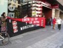 Concentración de CGT en las puertas del INEM de Compromiso de Caspe, en Zaragoza