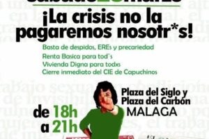 Málaga, sábado 28 de marzo : CGT participa en la Jornada Internacional de Movilizaciones Ante la Cumbre del G-20 de Londres