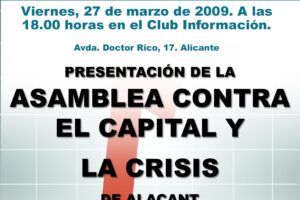 Alacant : ASAMBLEA EN EL CLUB INFORMACIÓN Viernes 27 marzo 18 horas