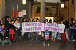 Concentración por la despenalización del aborto en Valladolid