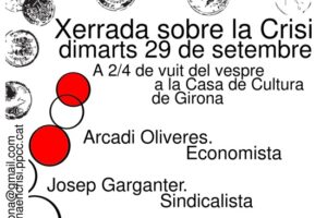 29 septiembre, Girona : Jornada sobre la Crisis