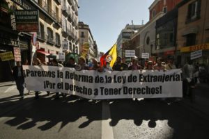 Manifestaciones contra la Ley de Extranjería