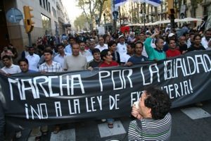 Marcha Inmigrantes entra en Aragón