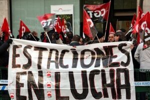 9 octubre, Barcelona : Concentración en la Estación de Sants