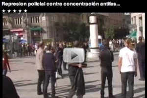 Represión policial 10 de octubre concentración antifascista en Puerta del Sol