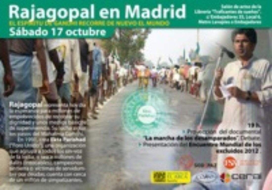 17 octubre, Madrid : Rajagopal en Madrid