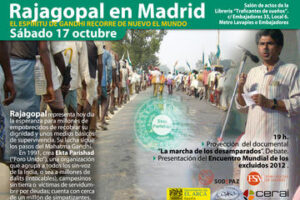 17 octubre, Madrid : Rajagopal en Madrid